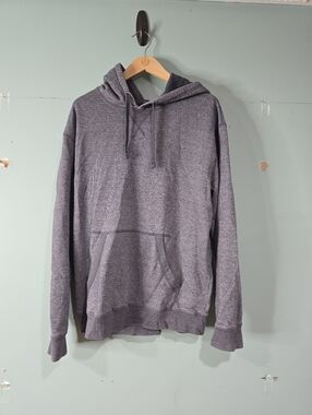 American Giant Men's Light Blue Vintage Wash Cotton Blend Hoodie Size L